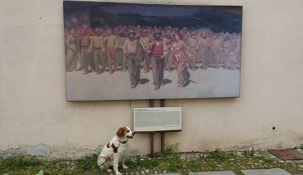 Volpedo - Dipinto Quarto Stato con il cane Titta